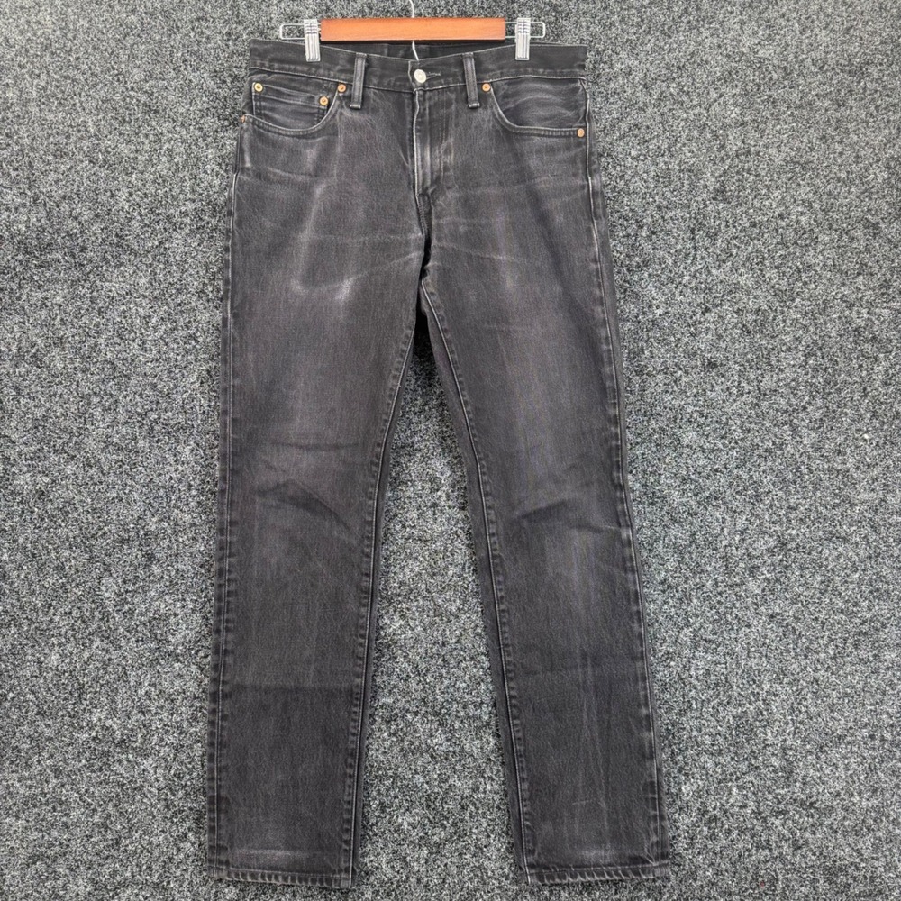 Levis 511 Slim Fit Jeans White Oak Cone Denim Made in USA Black Wash 31x31